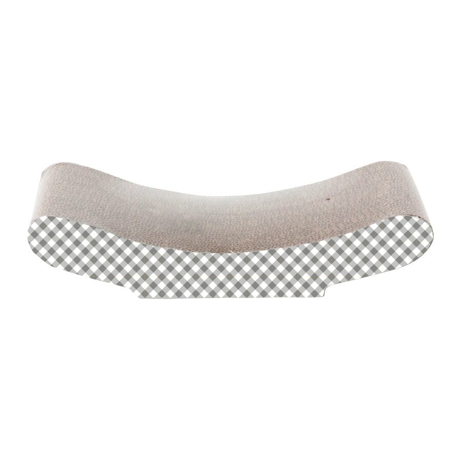 Leeby Remy Rocker rascador horizontal de cart&oacute;n con estampado a cuadros para gatos, , large Imagen numero 1