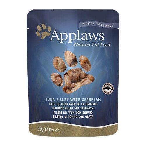 70 g Applaws At&uacute;n y Besugo sobre para gatos, , large indicador imagen numero 3