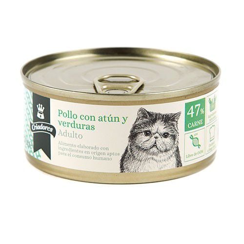 170 g Criadores Adulto Pollo y At&uacute;n lata para gatos, , large Imagen numero 1