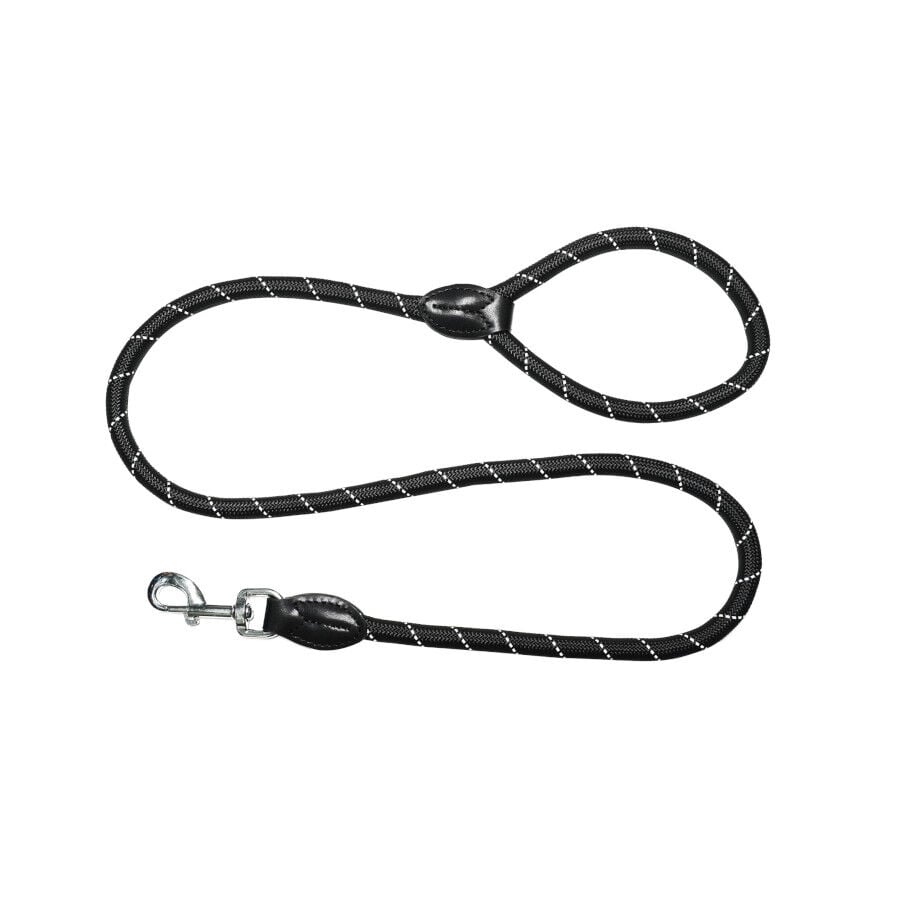 Gotoo Correa de cuerda reflectante negra para perros, , large indicador imagen numero 1