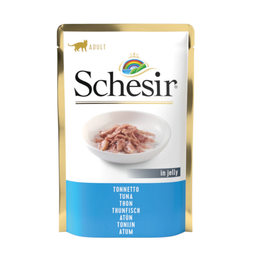 85 g Schesir Adult At&uacute;n sobres para gatos, , large Imagen numero 1