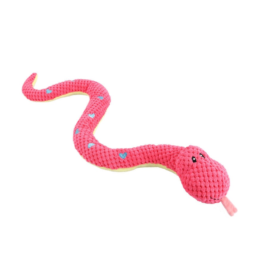 Tootoy! Serpiente Mordedor de Peluche Rosa para perros, , large indicador imagen numero 2