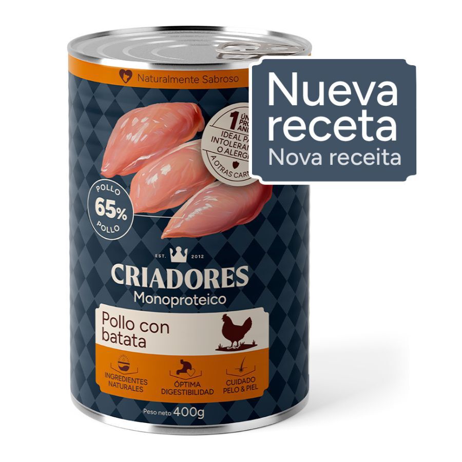 400 g Criadores Monoproteico Pollo y Batata Lata para perros, , large Imagen numero 2