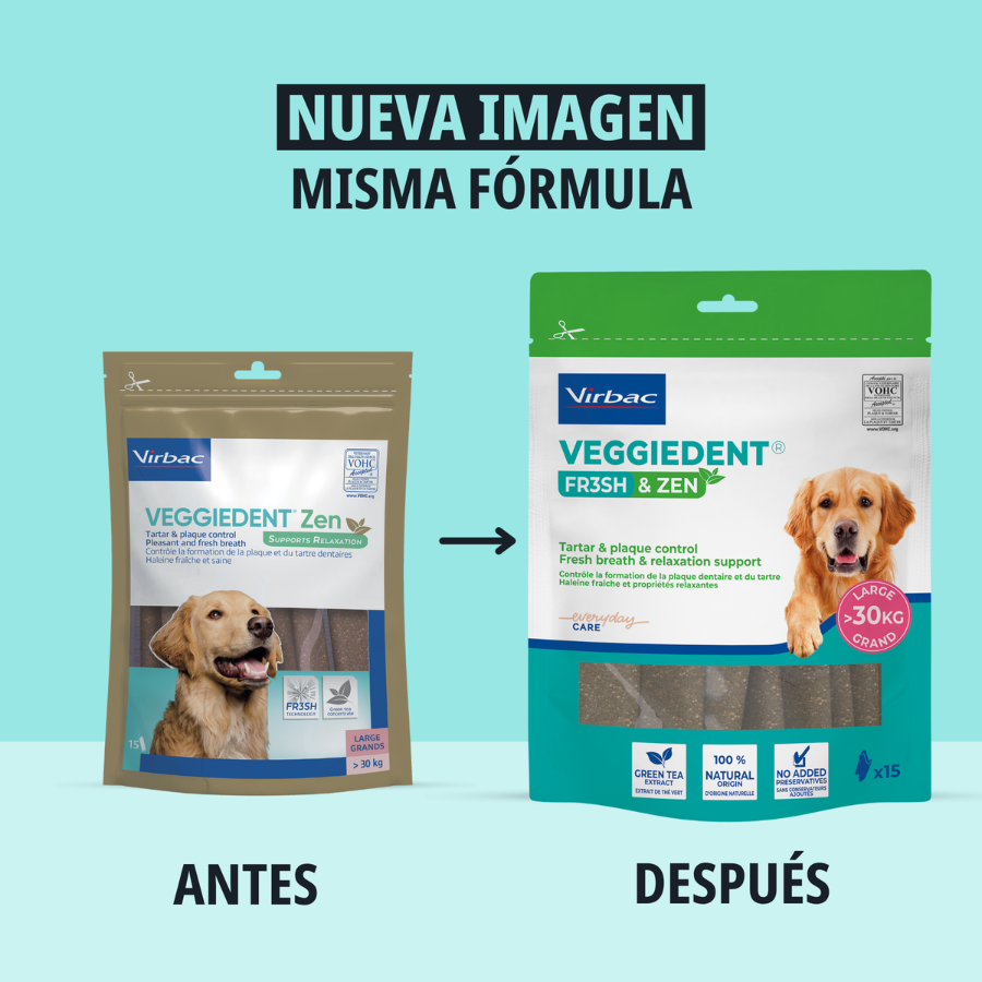 15 barritas Virbac L&aacute;minas Veggiedent Zen L para perros, , large indicador imagen numero 3