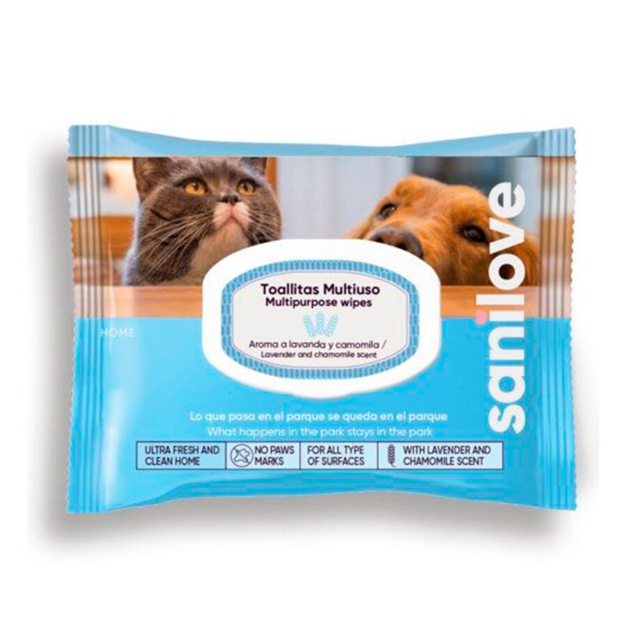 Sanilove Toallitas H&uacute;medas Higi&eacute;nicas Multiusos para perros 