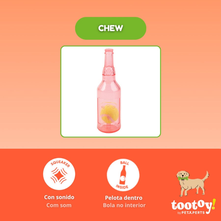 Tootoy! Mordedor Botella con Pelota de Goma para perros, , large indicador imagen numero 4
