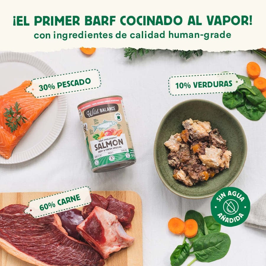 400 g Wild Balance BARF Salm&oacute;n y Ternera lata para perros, , large indicador imagen numero 2