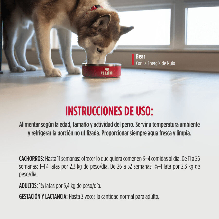 340 g Nulo Ternera Pollo con Flet&aacute;n Pat&eacute; en Lata para perros, , large Imagen numero 4