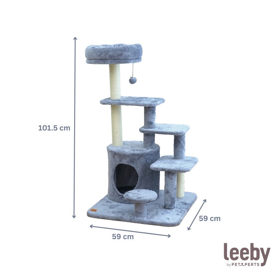 Leeby Eduardo torre rascador multiplataforma con cama nido y juguete para gatos, , large Imagen numero 4