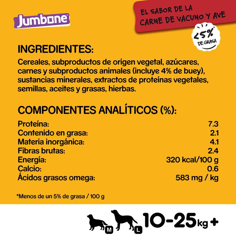 180 g Pedigree Huesos Jumbone Vacuno y Ave para Perros, , large indicador imagen numero 3