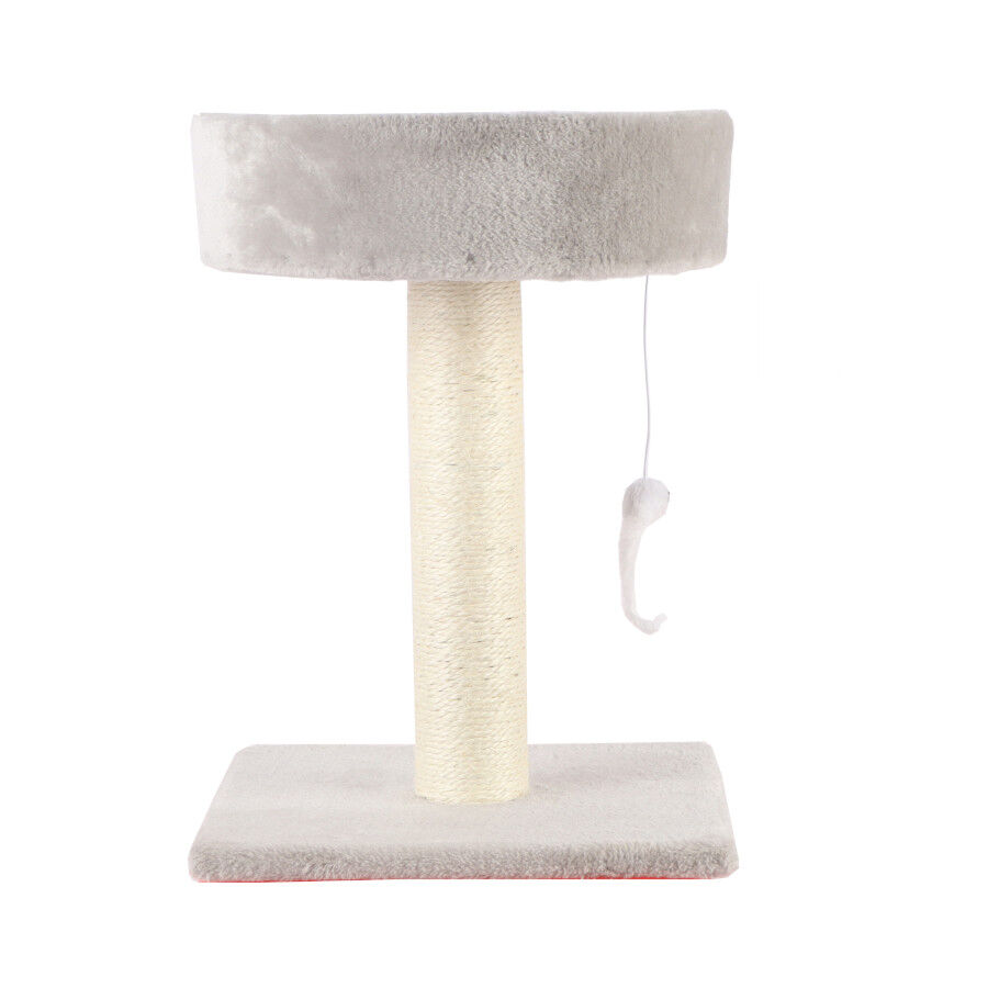 Leeby Tigrou rascador con cama y juguete gris para gatos, , large Imagen numero 3