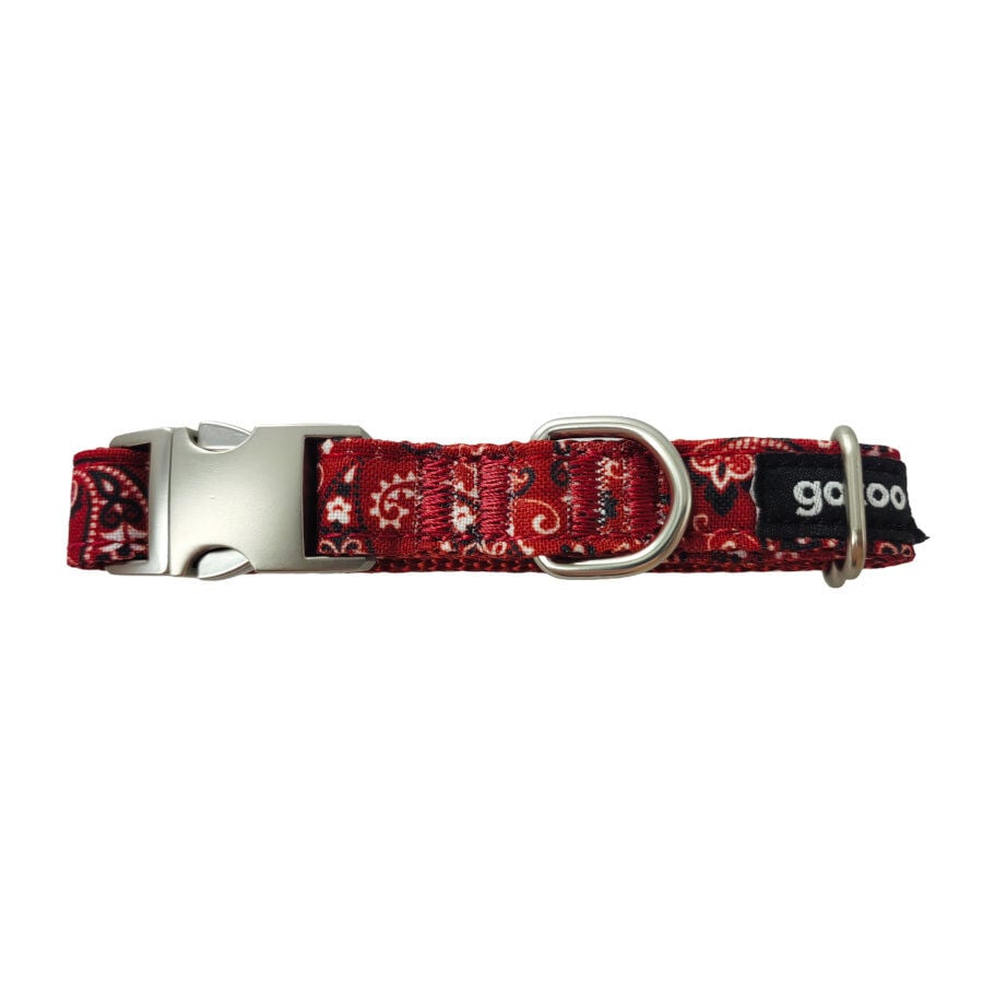 Gotoo Collar estampado cachemira rojo para perros, , large indicador imagen numero 1
