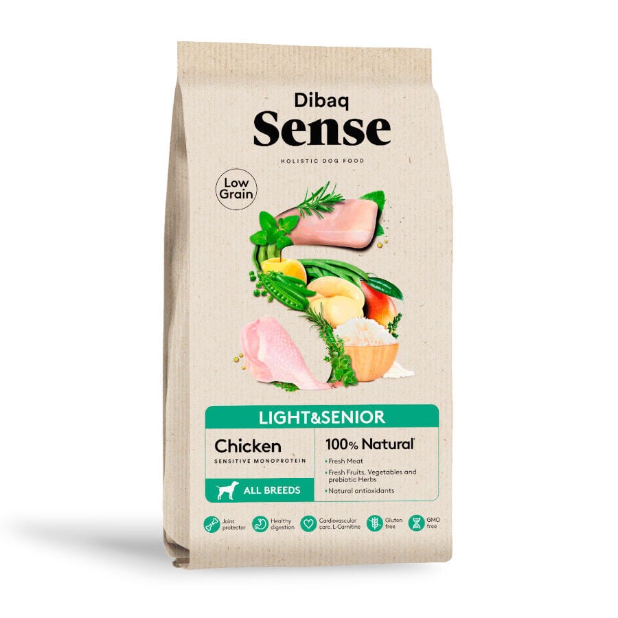 12 kg Dibaq Sense Low Grain Light & Senior Pollo Pienso para perros, , large indicador imagen numero 1