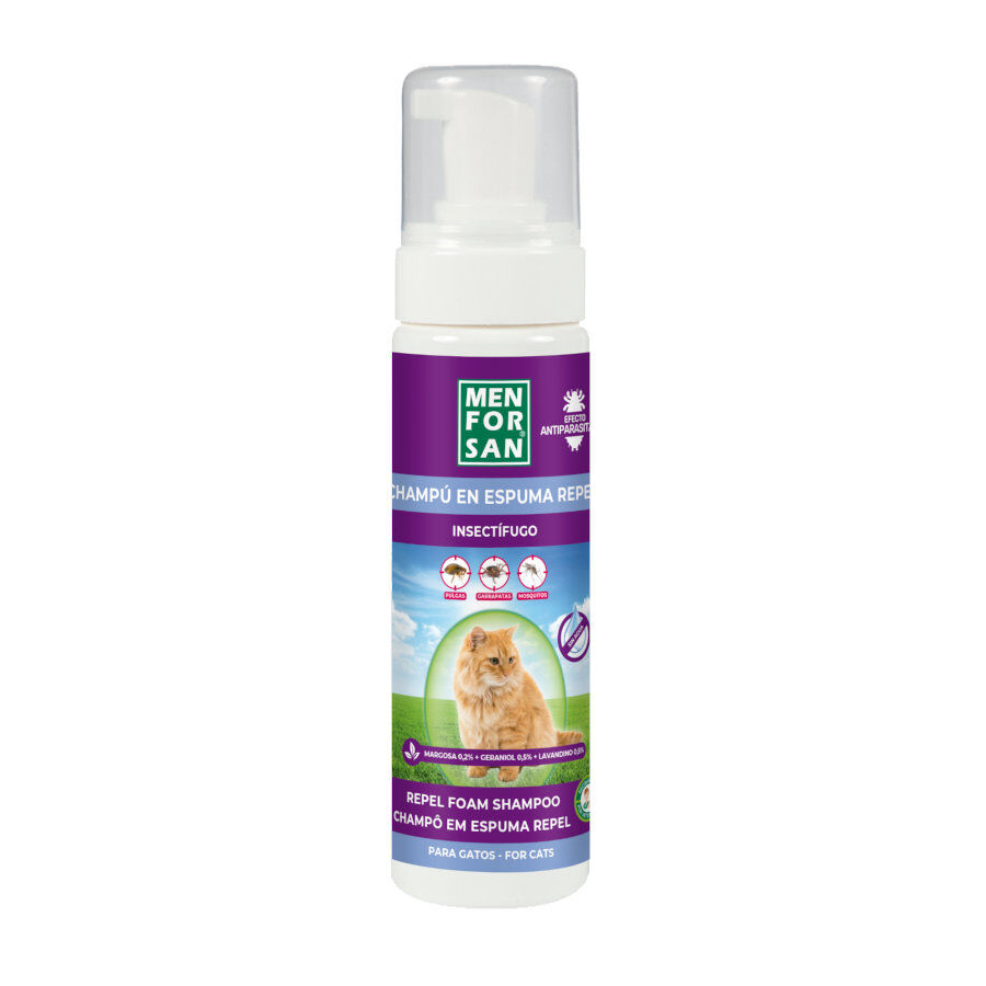 Menforsan Champ&uacute; en espuma anti-insectos para gatos, , large indicador imagen numero 1
