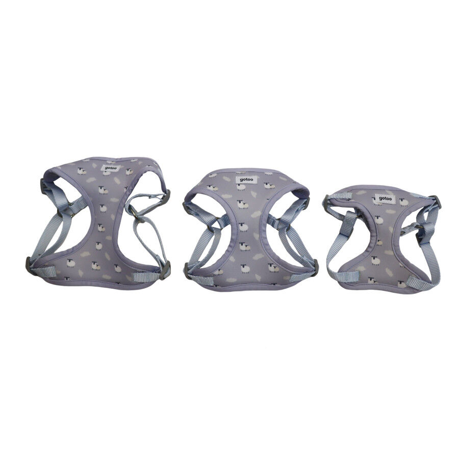 Gotoo Arn&eacute;s ajustable estampado ovejitas gris para cachorros, , large indicador imagen numero 5
