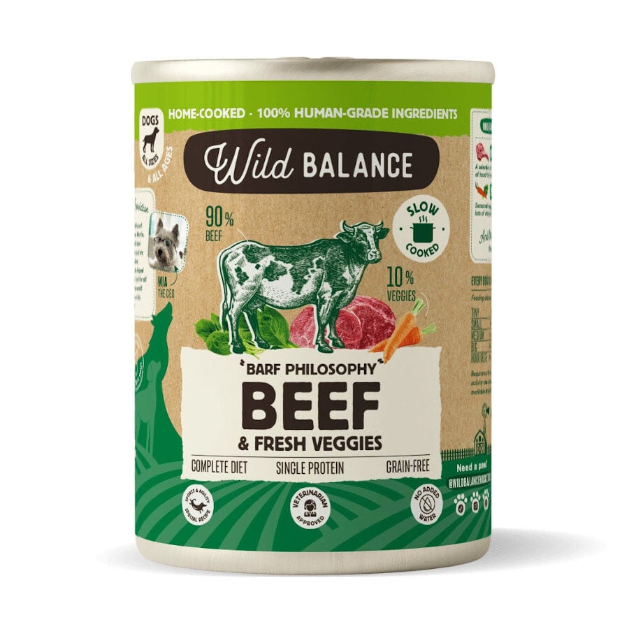 400 g Wild Balance BARF Ternera y Vegetales lata para perros, , large indicador imagen numero 1