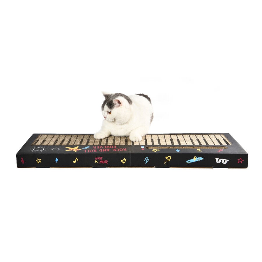 Leeby Kitty teclado rascador de cart&oacute;n con bola para gatos, , large Imagen numero 3