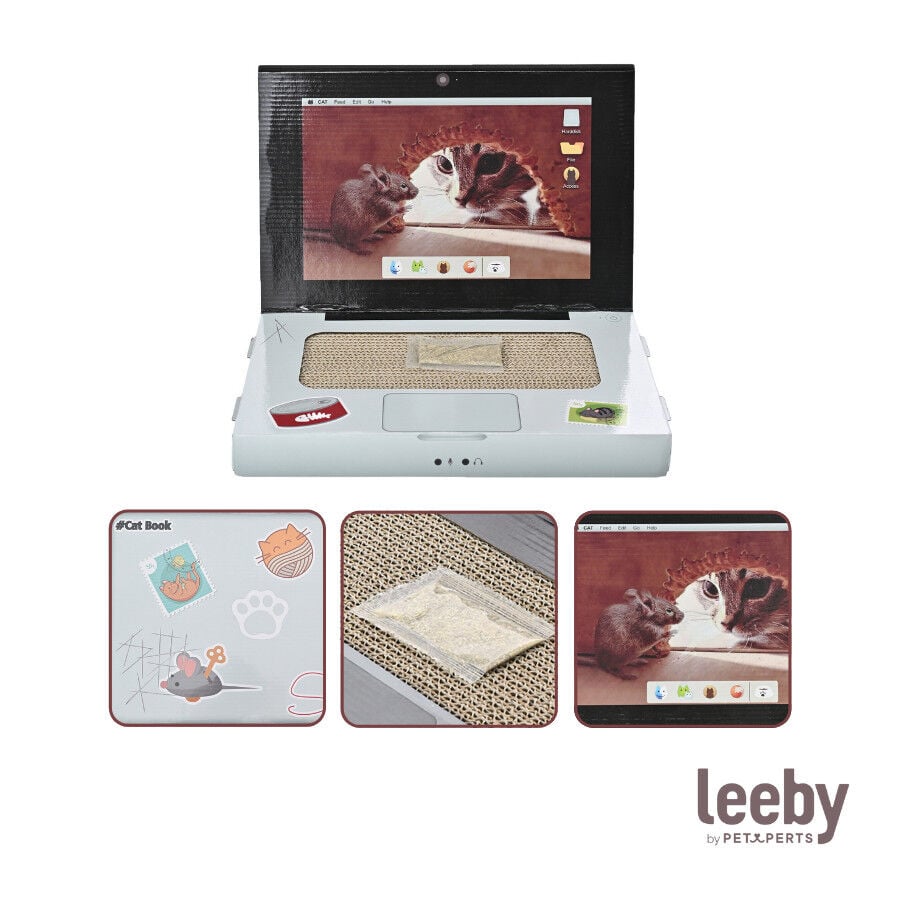Leeby Lola rascador de cart&oacute;n en forma de ordenador para gatos, , large Imagen numero 8