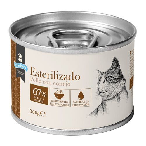 Criadores Esterilizado Pat&eacute; Pollo y Conejo lata para gatos