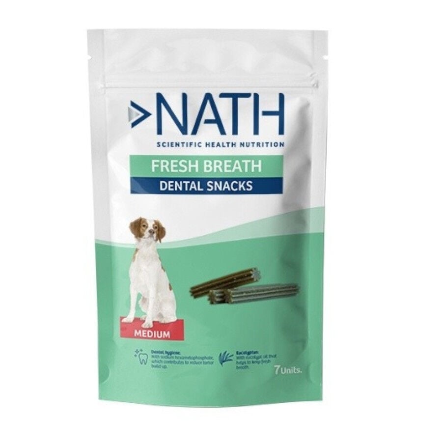 7 barritas Nath Snacks Dentales Medium Fresh Breath para perros, , large Imagen numero 1