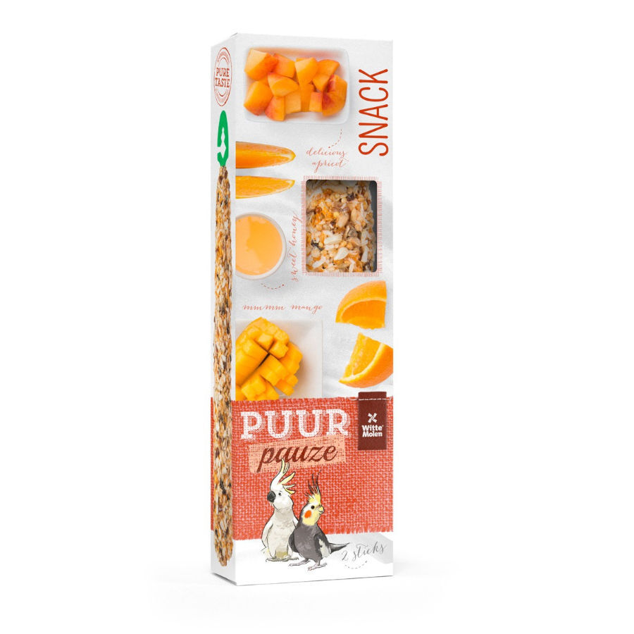 Witte Molen Puur Pauze Barritas de Frutas y Miel para cacatuas, , large Imagen numero 1