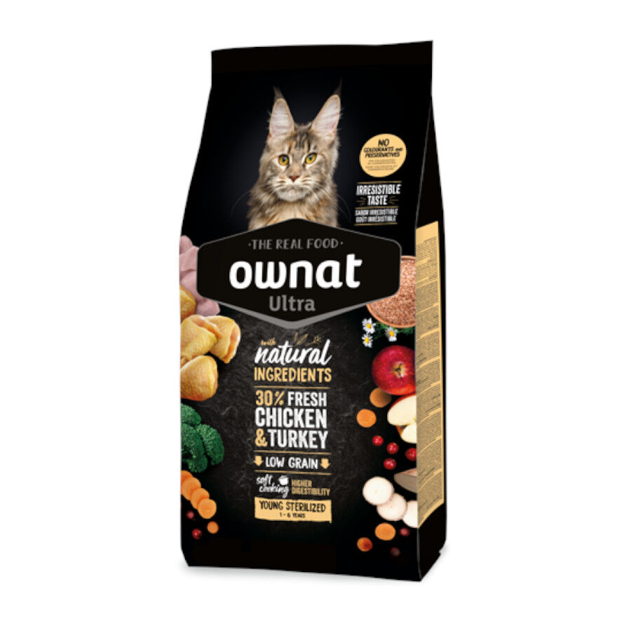 Ownat Ultra Young Esterilizado Pienso Pollo y Pavo para gatos, , large Imagen numero 1
