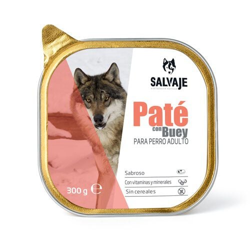 Salvaje Adulto Buey en Pat&eacute; tarrina para perros