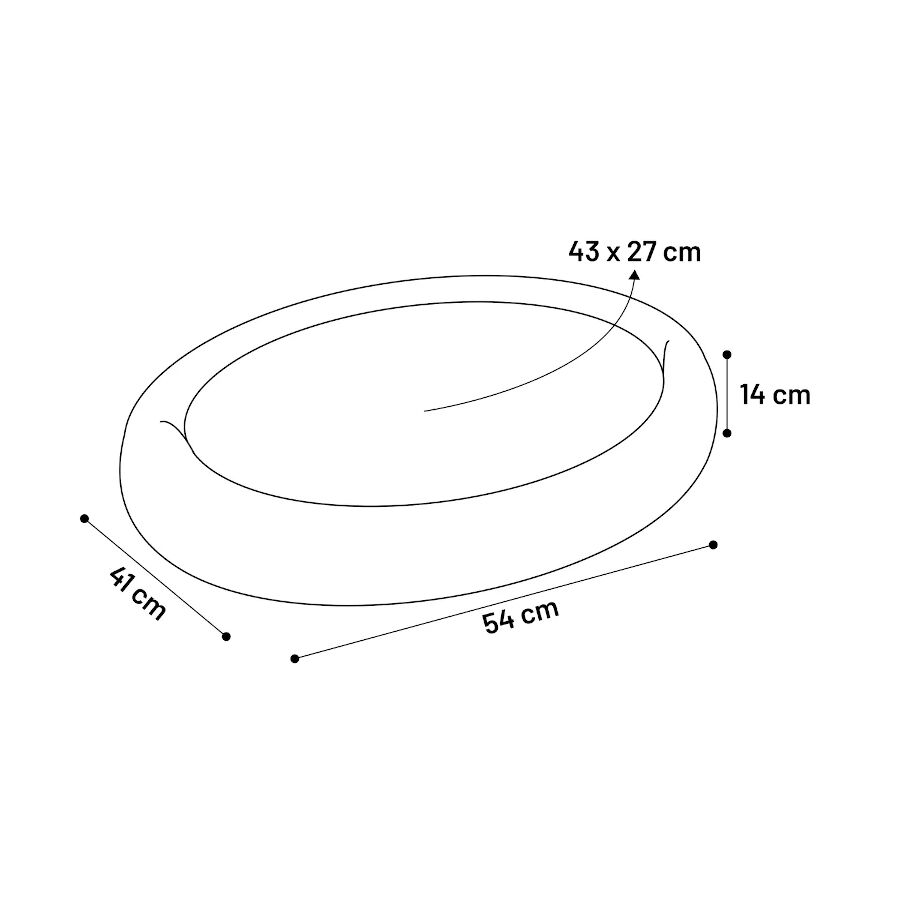 Flamingo Dorian &Oacute;valo Gris con Cremallera Cama para perros, , large indicador imagen numero 3