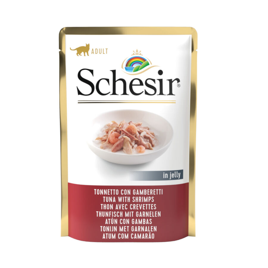 85 g Schesir Adult At&uacute;n con Gambas sobres para gatos, , large Imagen numero 1