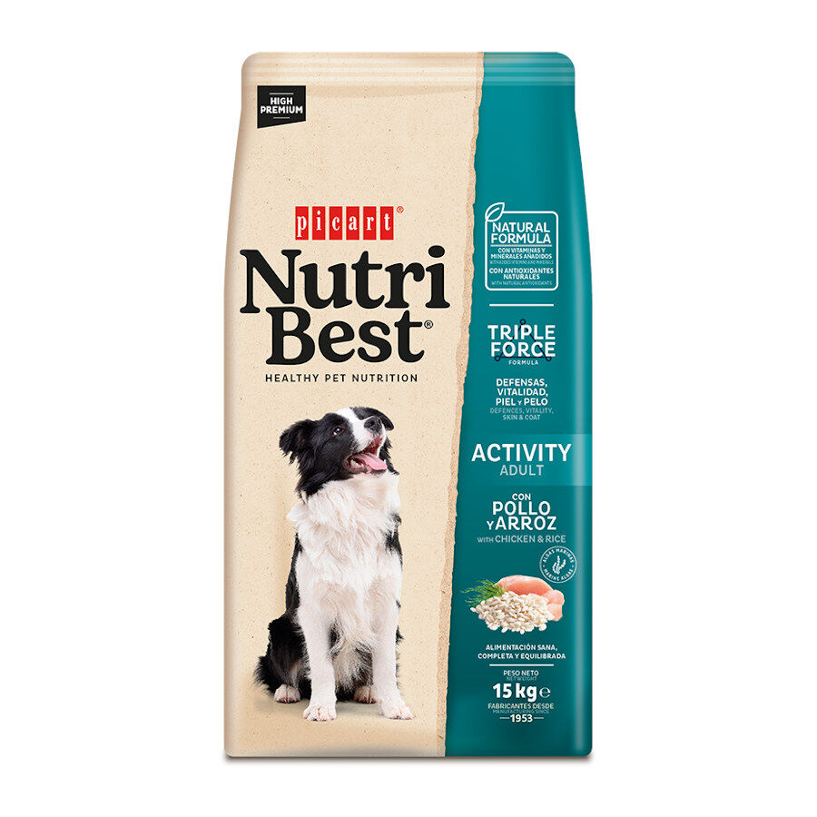 15 kg Nutribest Adult Activity Pollo y Arroz pienso para perros, , large Imagen numero 1