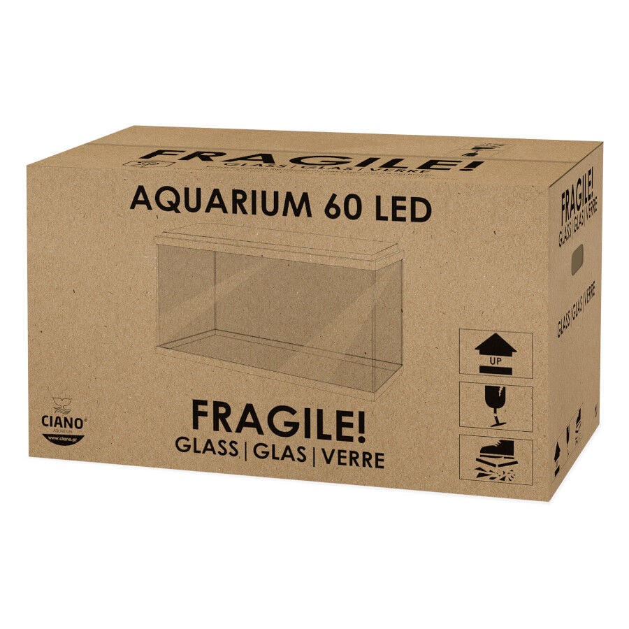 Ciano Aqua Led 60 Negro acuario con luz led, filtro y calentador, , large indicador imagen numero 4