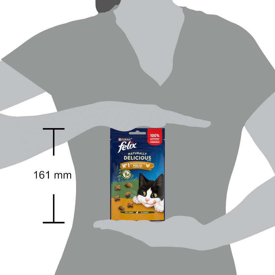 50 g Felix Bocaditos Naturally Delicious Pollo para gatos, , large Imagen numero 2