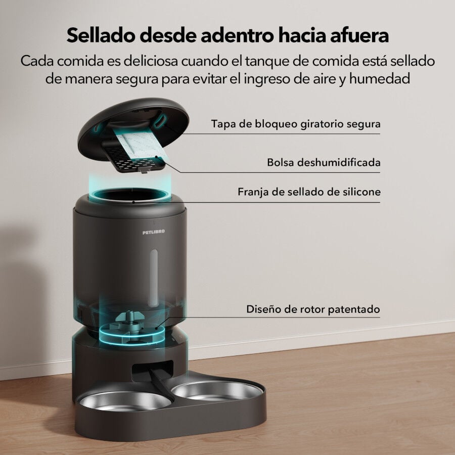 Petlibro Granary Comedero Autom&aacute;tico con Doble Bandeja para perros y gatos, , large indicador imagen numero 7