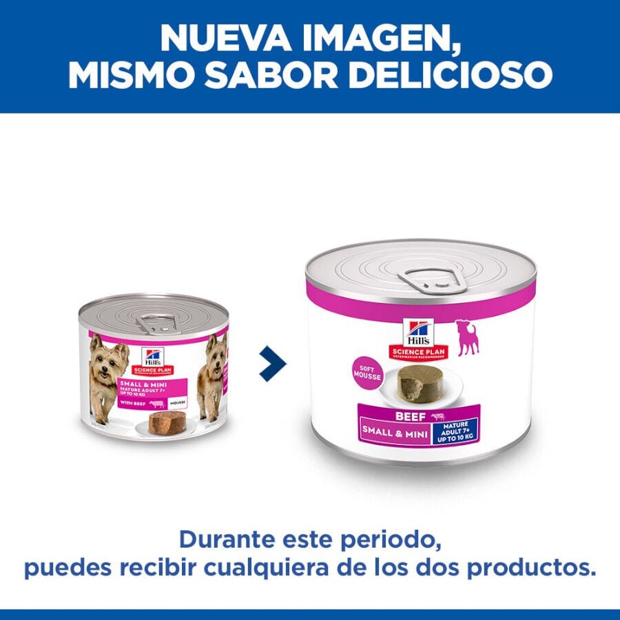 200 g Hill's Science Plan Mature Adult Small y Mini Mousse de Ternera lata para perros, , large indicador imagen numero 3