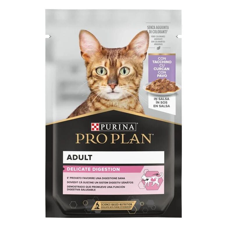 85 g Pro Plan Delicate Digestion con Pavo en Salsa para gatos, , large indicador imagen numero 1