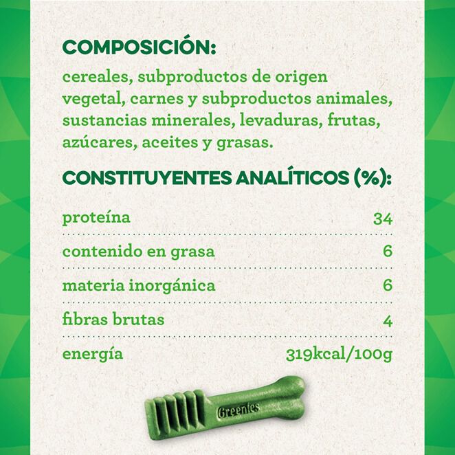 4 barritas Greenies Snacks Dentales Naturales para perros grandes, , large Imagen numero 3