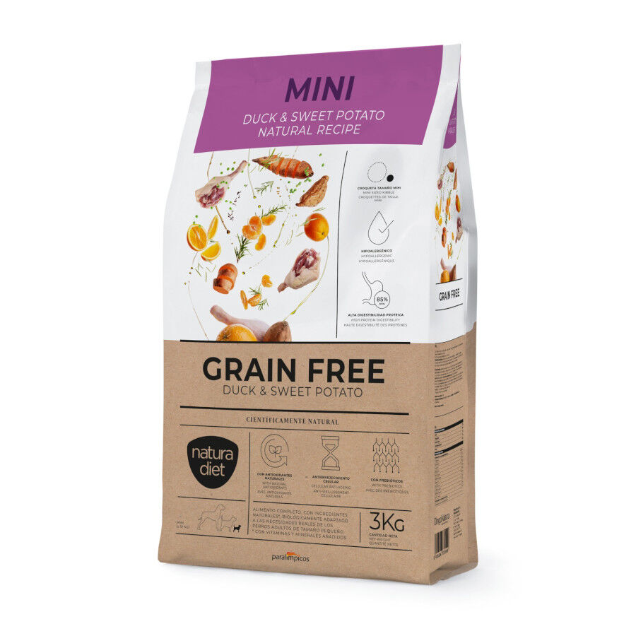 85 g Natura Diet Mini Grain Free Pato y Boniato Pienso para perros, , large Imagen numero 1