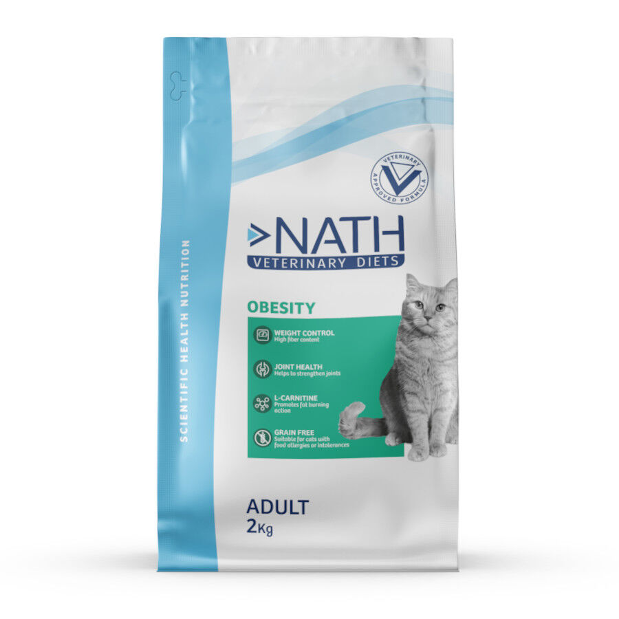 2 kg Nath Veterinary Diets Obesity Adult Pienso para gatos, , large Imagen numero 1