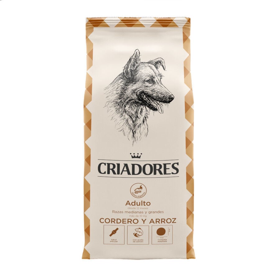 15 kg Criadores Adulto Cordero y Arroz pienso para perros de razas mediana y grande, , large indicador imagen numero 1