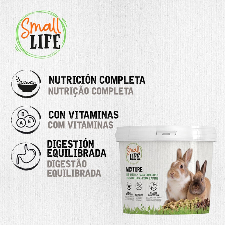 3.3 kg Small Life Mixtura Cubos para conejos, , large Imagen numero 4