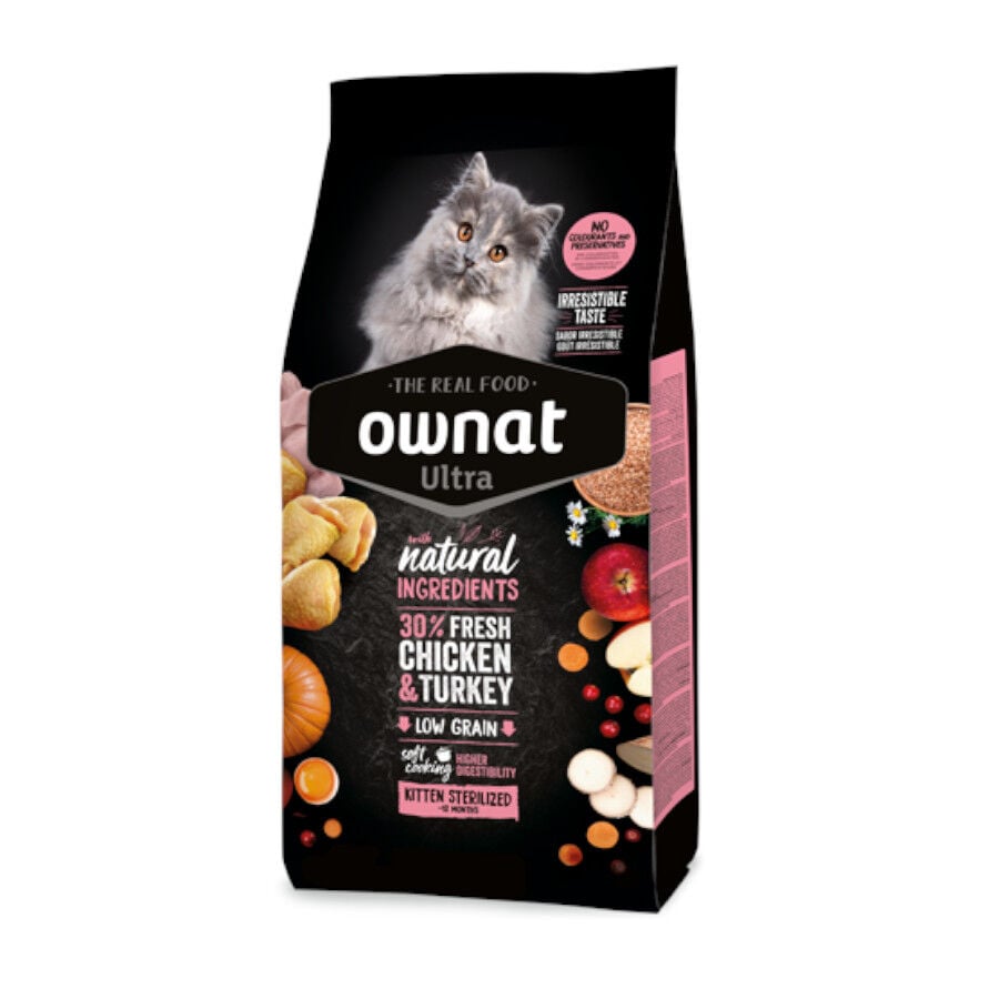 Ownat Ultra Kitten Esterilizado Pienso Pollo y Pavo para gatos, , large Imagen numero 1