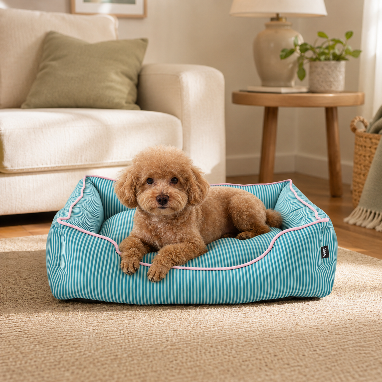 Leeby Cama Rayas Finas para perros, , large indicador imagen numero 1