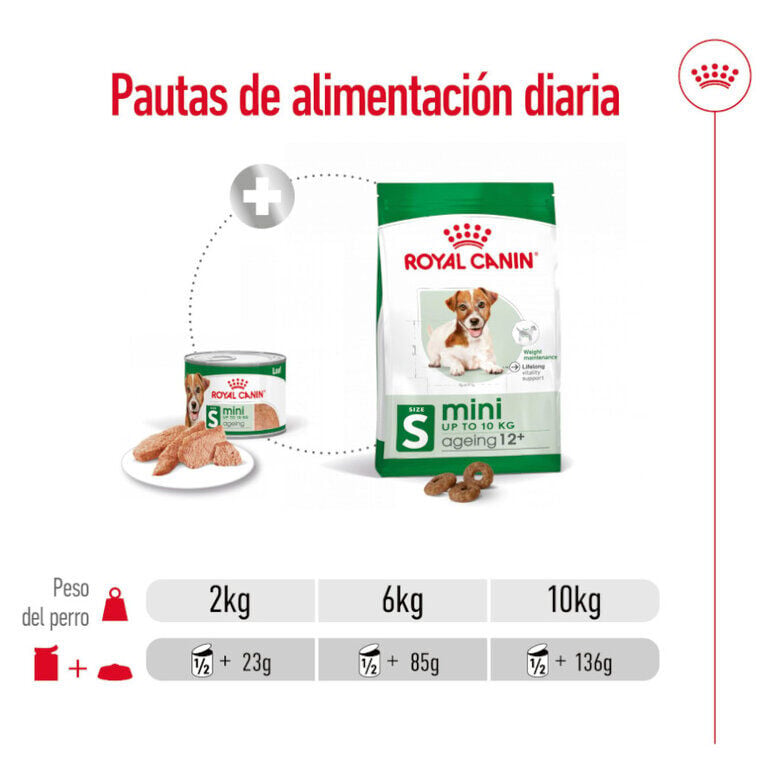 195 g Royal Canin Mini 8+ Ageing lata para perros&nbsp;senior, , large indicador imagen numero 6