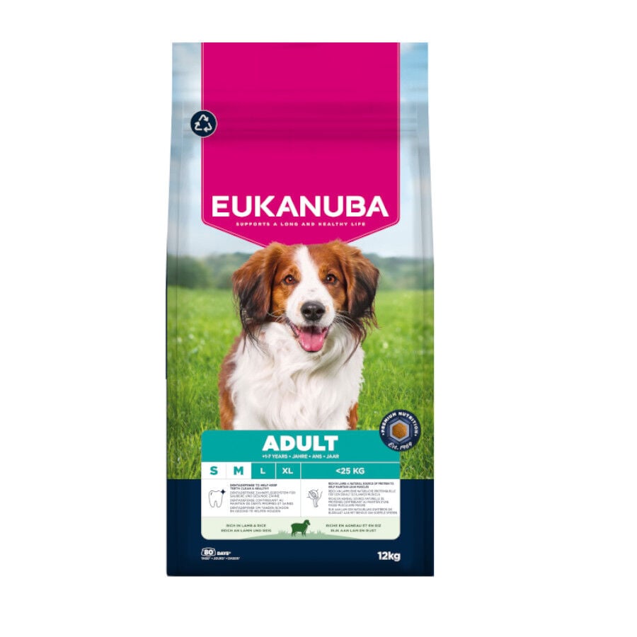 12 kg Eukanuba Adult Cordero y Arroz pienso para perros de raza peque&ntilde;a y mediana, , large Imagen numero 1