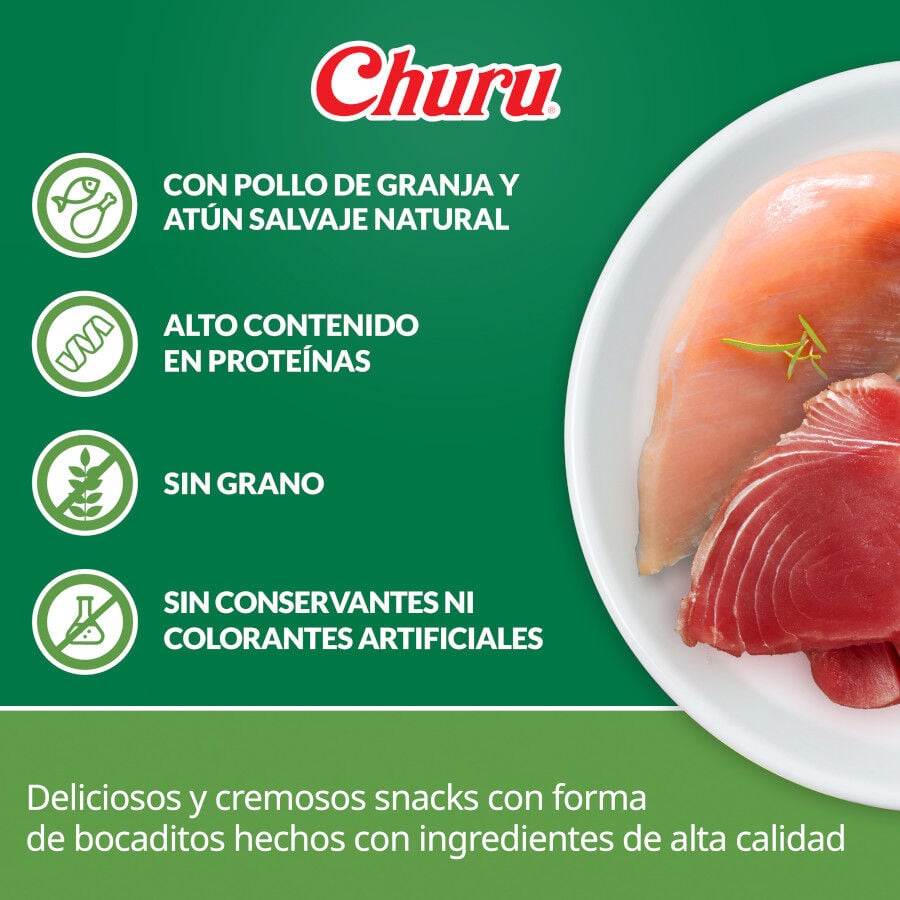 8 sobres x 12 g Churu Sticks Rolls de Pollo para perros, , large Imagen numero 2