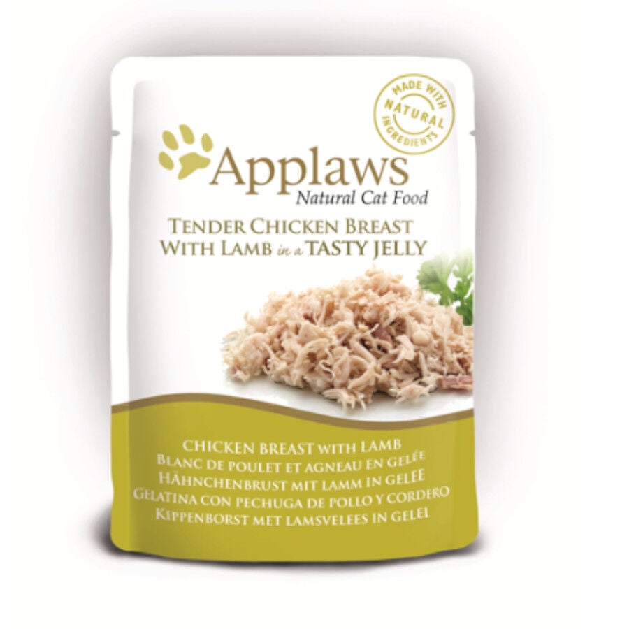 70 g Applaws Pollo y Cordero en gelatina sobre para gatos, , large indicador imagen numero 3