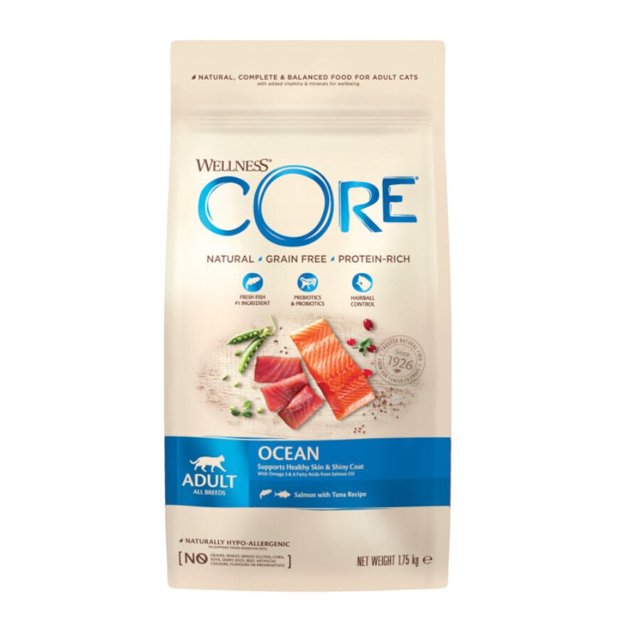 4 kg Wellness Core Adult Ocean Salm&oacute;n y At&uacute;n pienso para gatos, , large Imagen numero 1