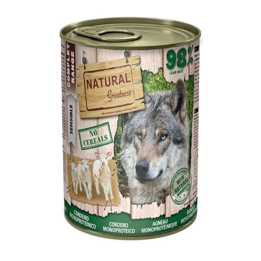 400 g Natural Greatness Monoproteico Cordero Lata para perros, , large indicador imagen numero 1