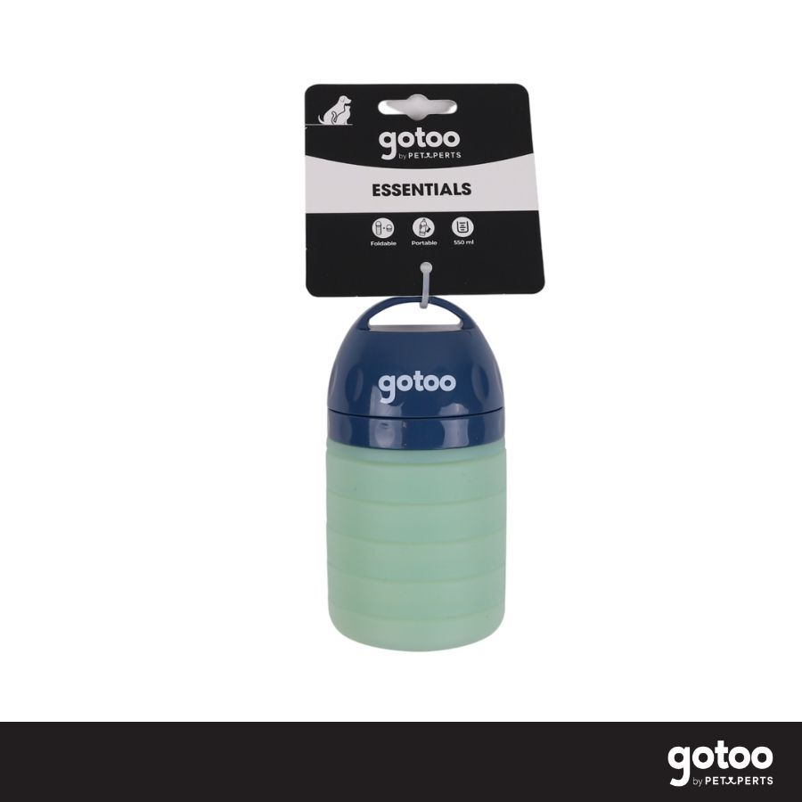 Gotoo Botella Bebedero Port&aacute;til de Silicona Azul y Verde para perros y gatos, , large indicador imagen numero 5