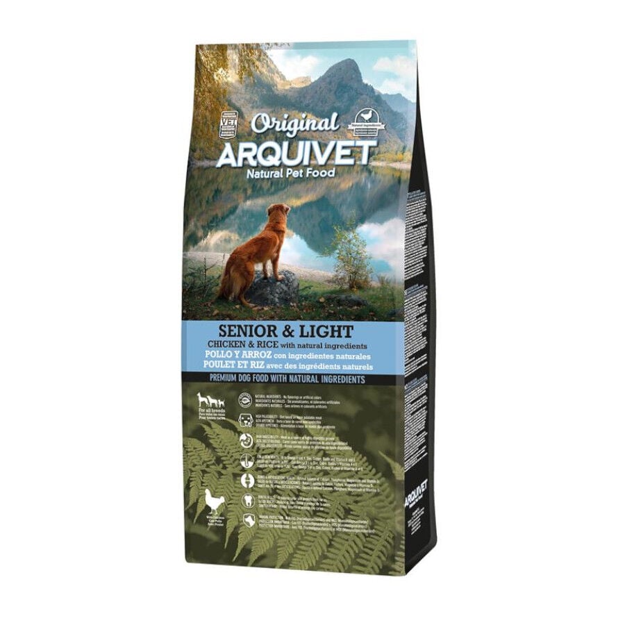 12 kg Arquivet Senior Original Light Pollo y Arroz pienso para perros, , large indicador imagen numero 1